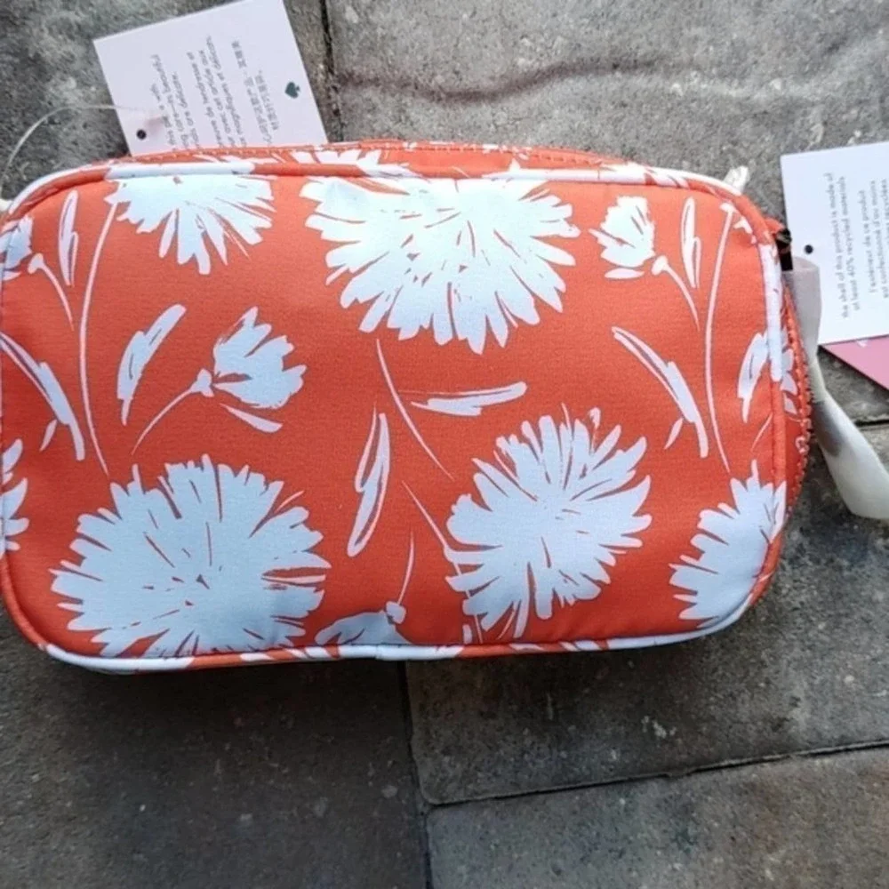 Kate Spade Orange Jae Wild Blossom Camera Bag Crossbody